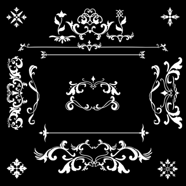 Free vector vintage flourish ornament frame vector