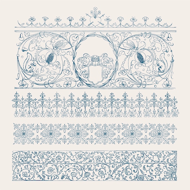 Free Vector vintage flourish ornament illustration