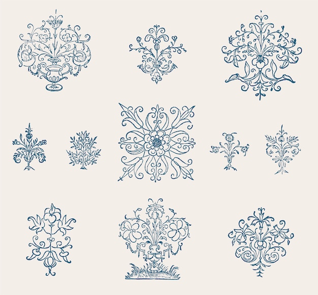 Free Vector vintage flourish ornament illustration