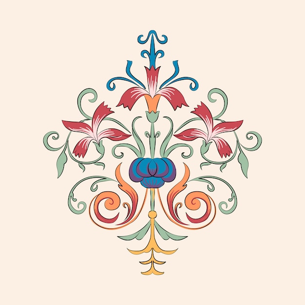 Free Vector vintage flourish ornament illustration