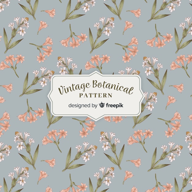 Free vector vintage flowers botanical background