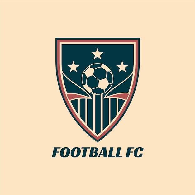 Free Vector vintage football club sport logo