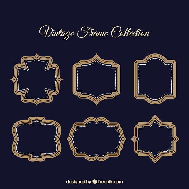 Vintage frame collection with different ornaments