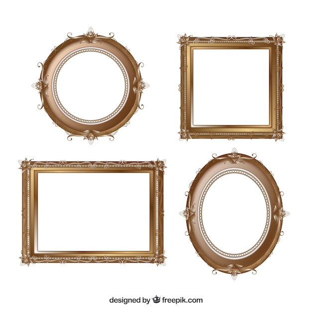 Free Vector vintage frame set 