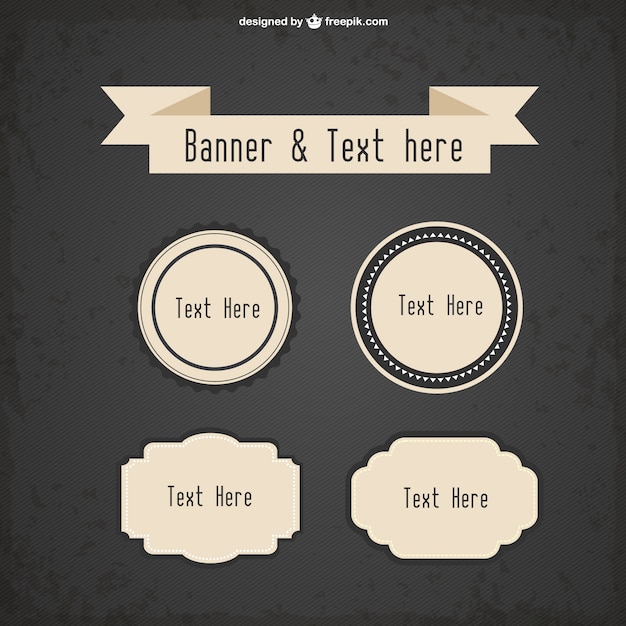 Free Vector vintage frames templates collection