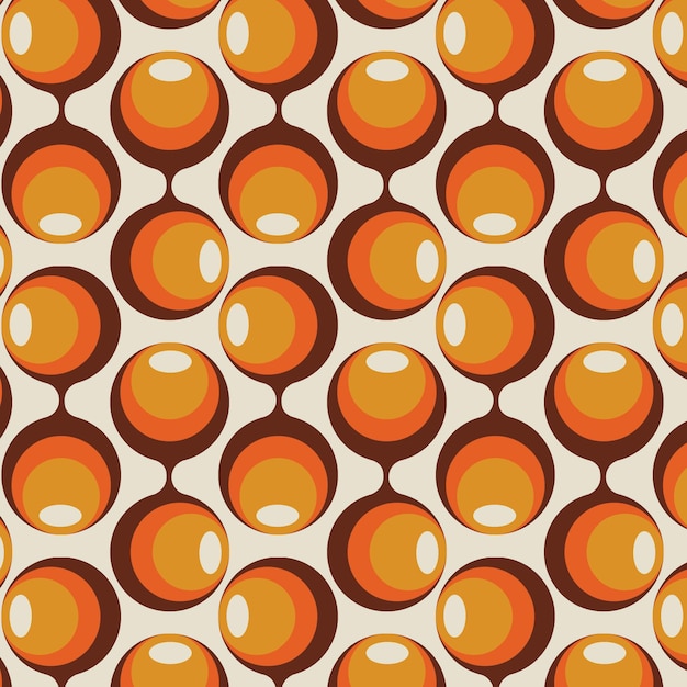 Vintage geometric groovy pattern