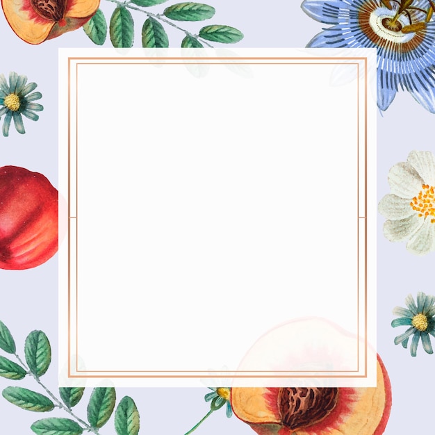 Free Vector vintage gold frame floral background