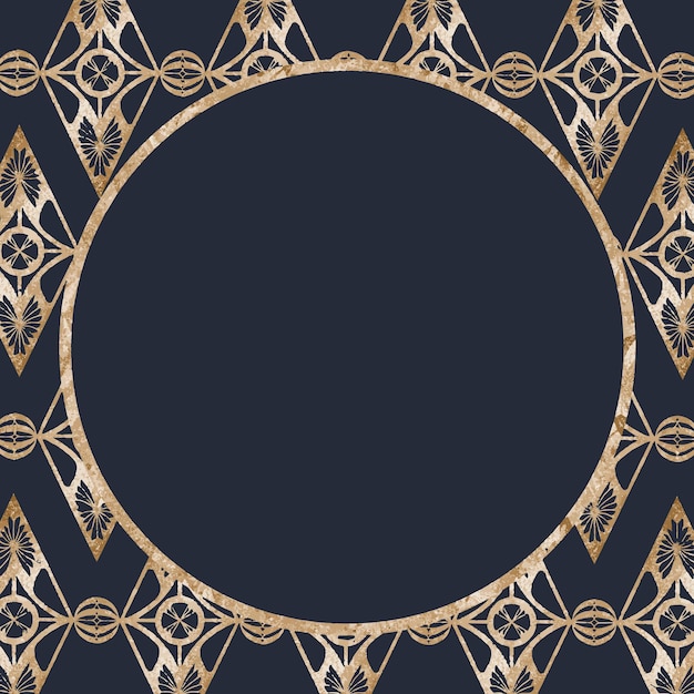 Free vector vintage gold glitter frame vector, remix from artworks by samuel jessurun de mesquita