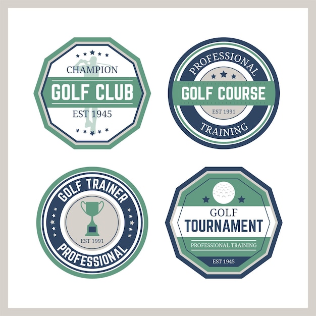 Vintage golf logo collection