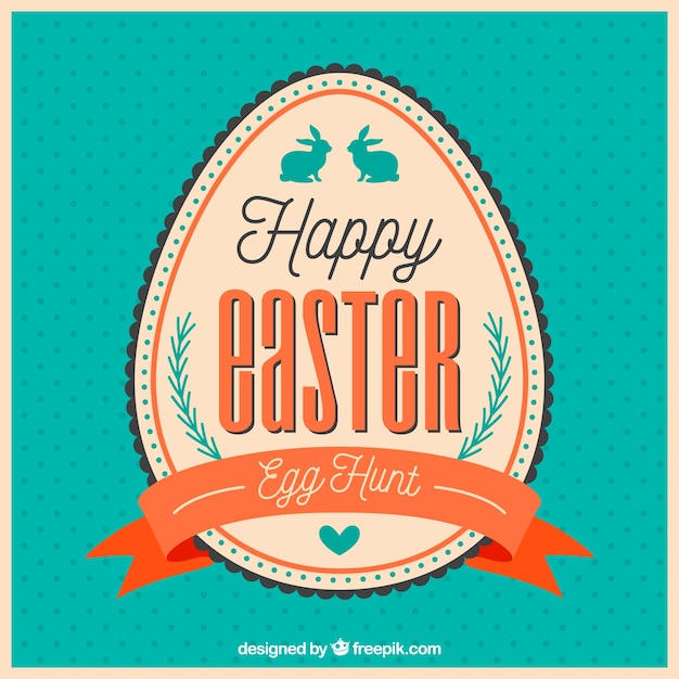 Free Vector vintage happy easter day background