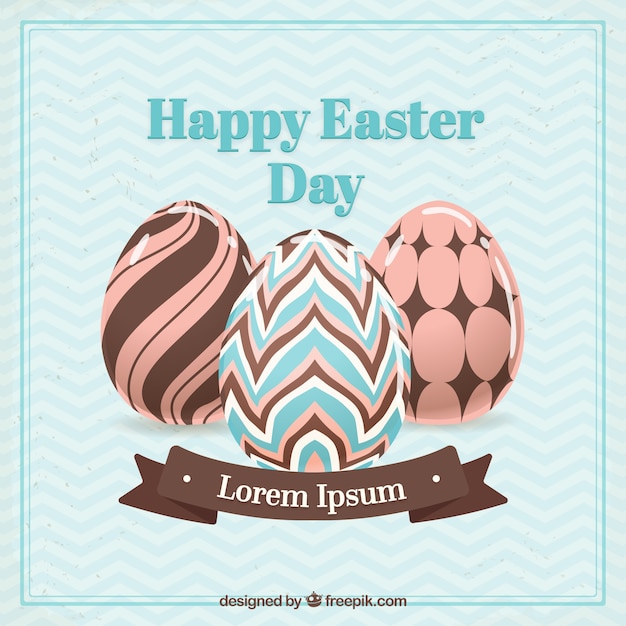 Free Vector vintage happy easter day background