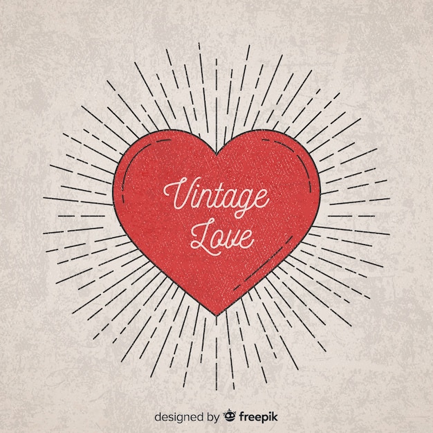 Free Vector vintage heart background