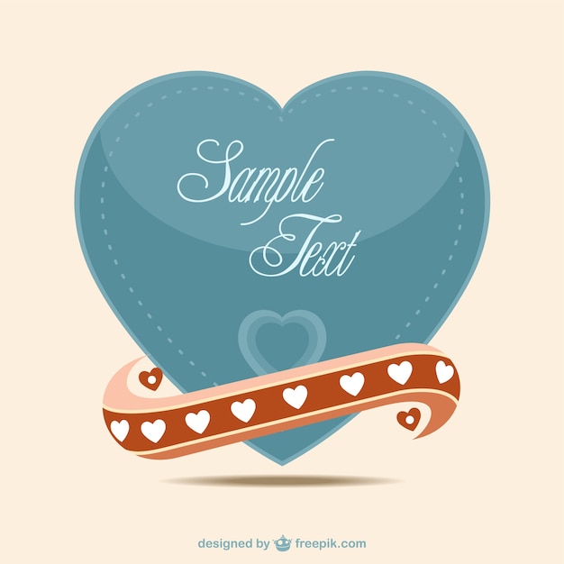 Free Vector vintage heart design