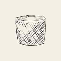 Free vector vintage illustration of a basket