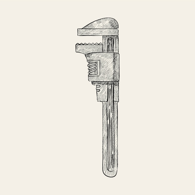 Free Vector vintage illustration of an f clamp