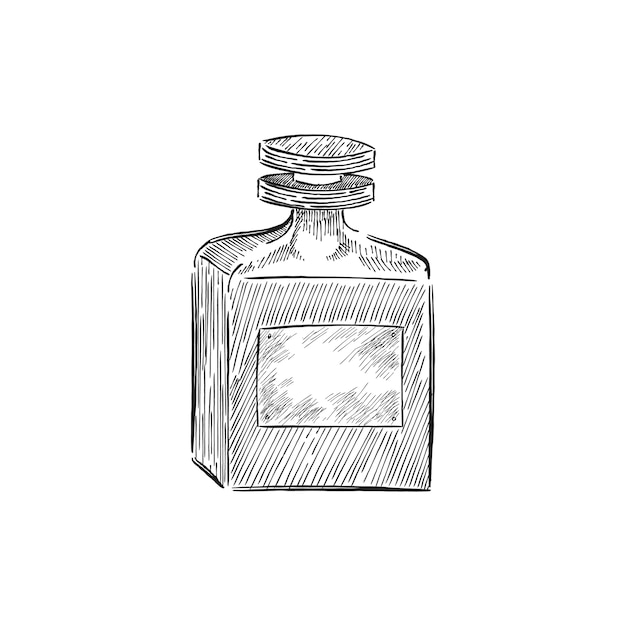 Free Vector vintage illustration of a parfume bottle