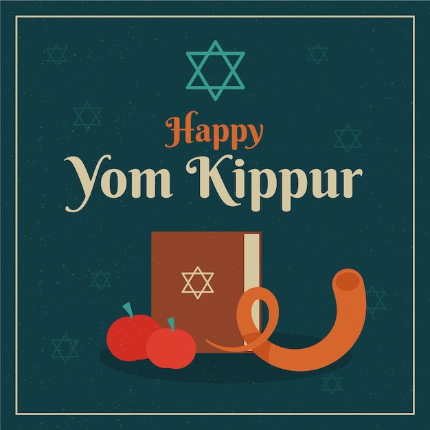 Free Vector vintage illustration of  yom kippur event