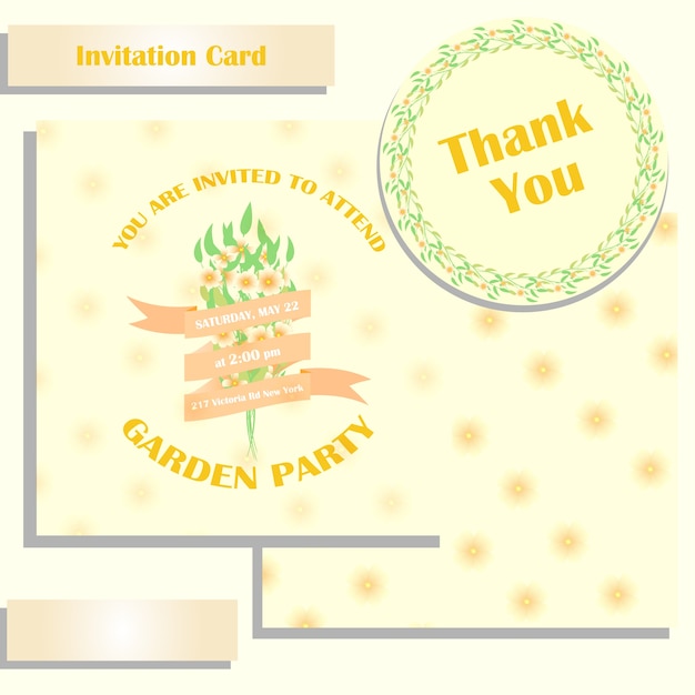 Free vector vintage invitation card