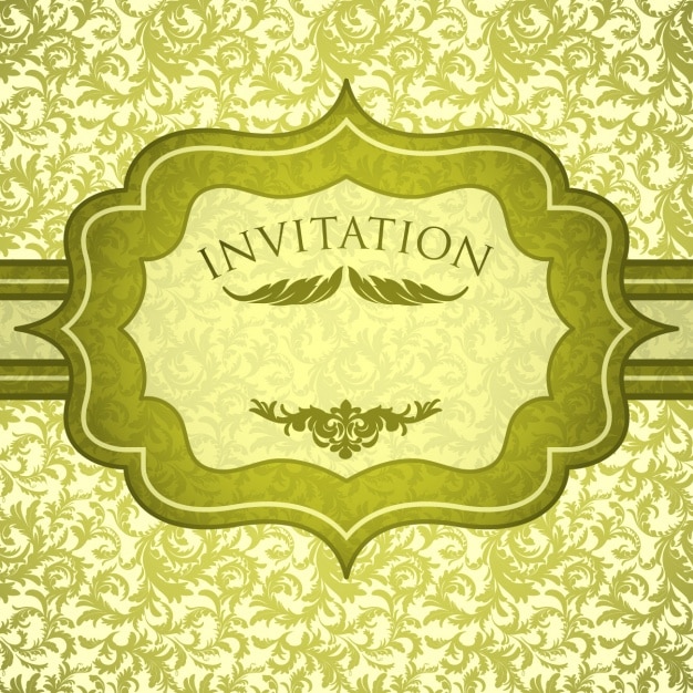 Free Vector vintage invitation design