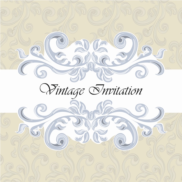 Free Vector vintage invitation template