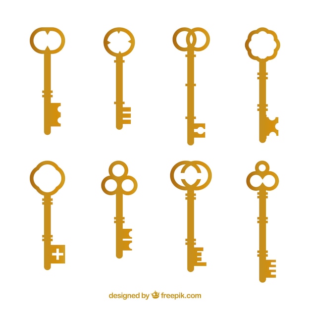 Free Vector vintage key collection