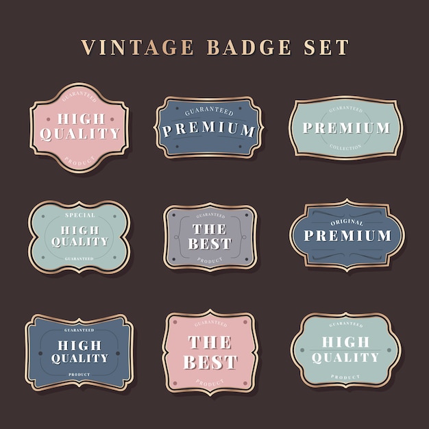 Free Vector vintage label collection