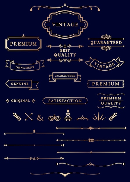 Free vector vintage labels and banners