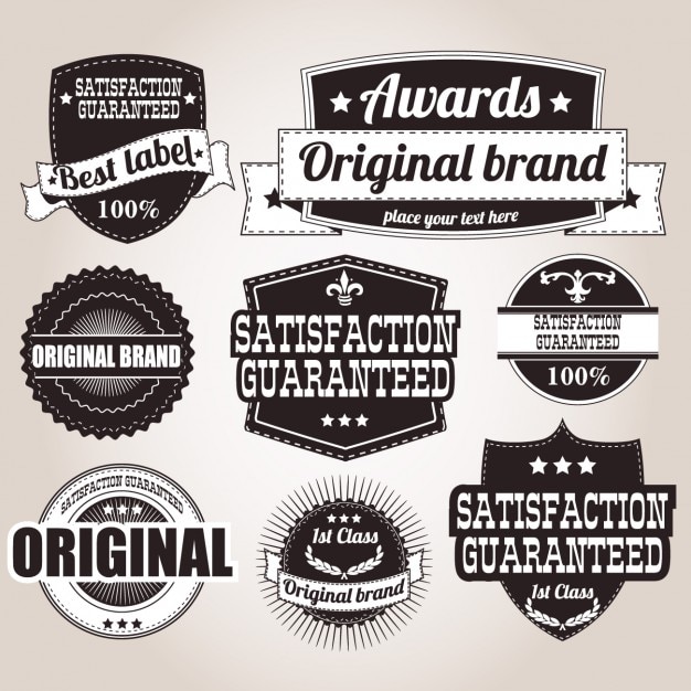 Free vector vintage labels collection