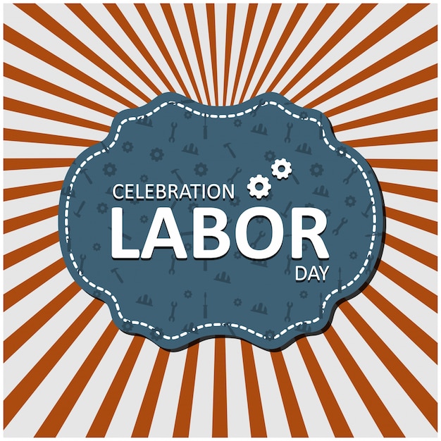 Free Vector vintage labor day design