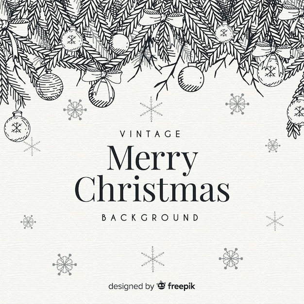 Free vector vintage merry christmas background