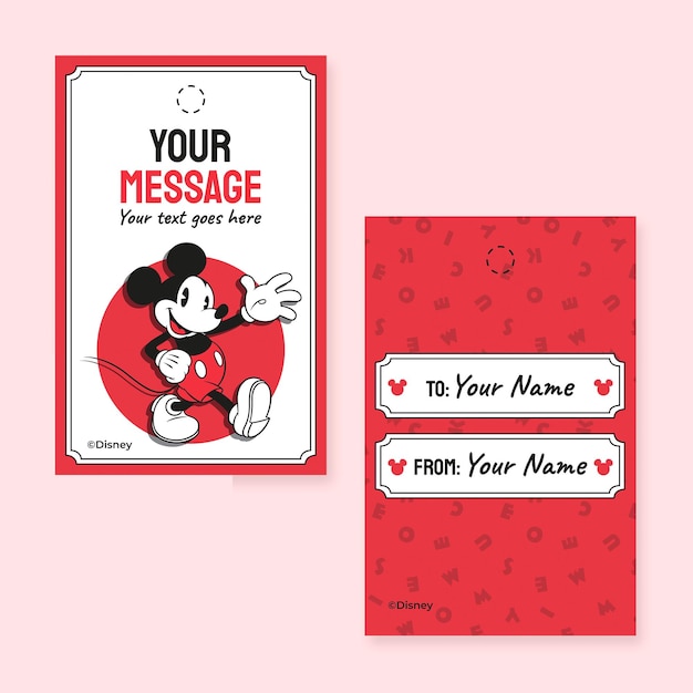 Vintage Mickey Mouse Gift Tag