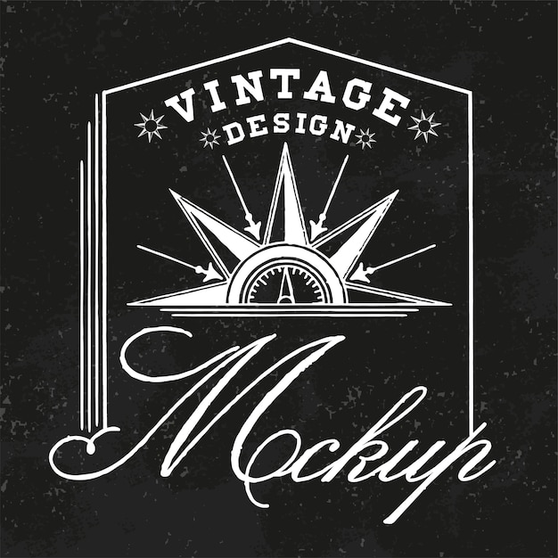 Free Vector vintage mockup logo design vector