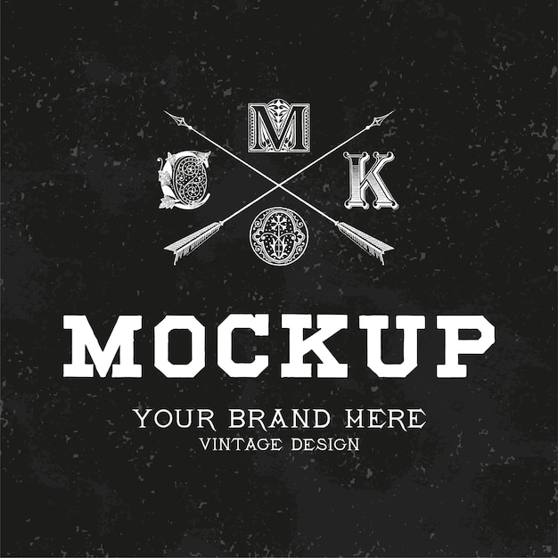 Free Vector vintage mockup logo design vector