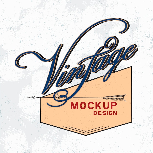 Free vector vintage mockup logo design vector