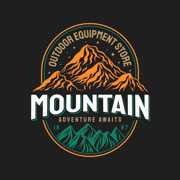 Free Vector vintage mountain lettering