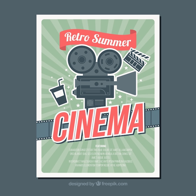 Free Vector vintage movie poster