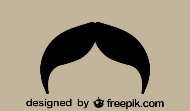 Free Vector vintage mustache silhouette design 