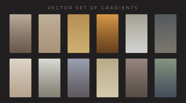 Free Vector vintage old style gradient set