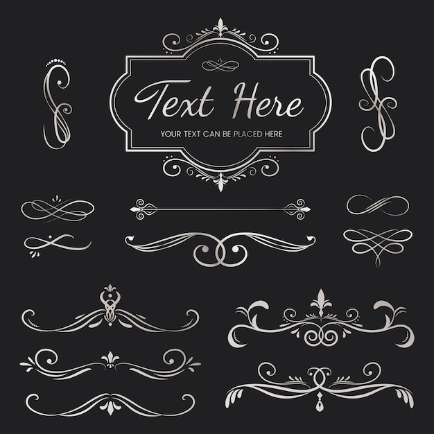 Free Vector vintage ornamental design elements