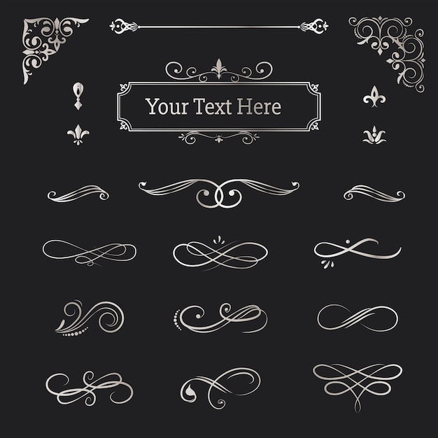 Free vector vintage ornamental design elements