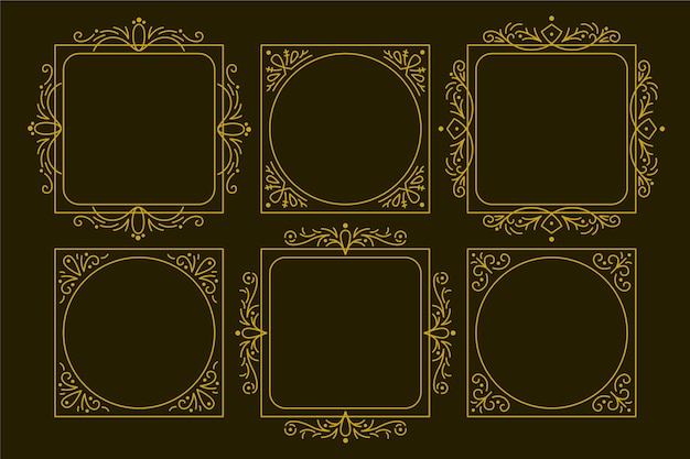 Free Vector vintage ornamental frame collection