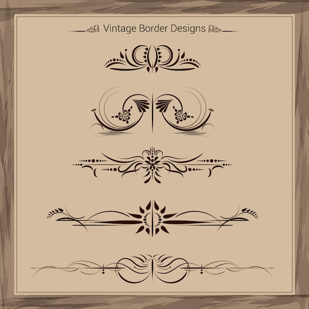 Free Vector vintage ornaments collection