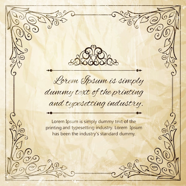 Free vector vintage ornate frame.