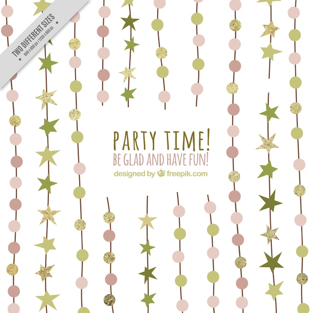 Vintage party wreaths background