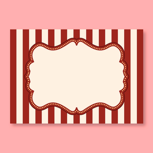 Vintage pattern blank circus sign