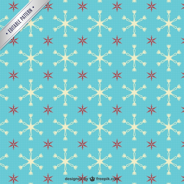 Free Vector vintage pattern with snowflakes