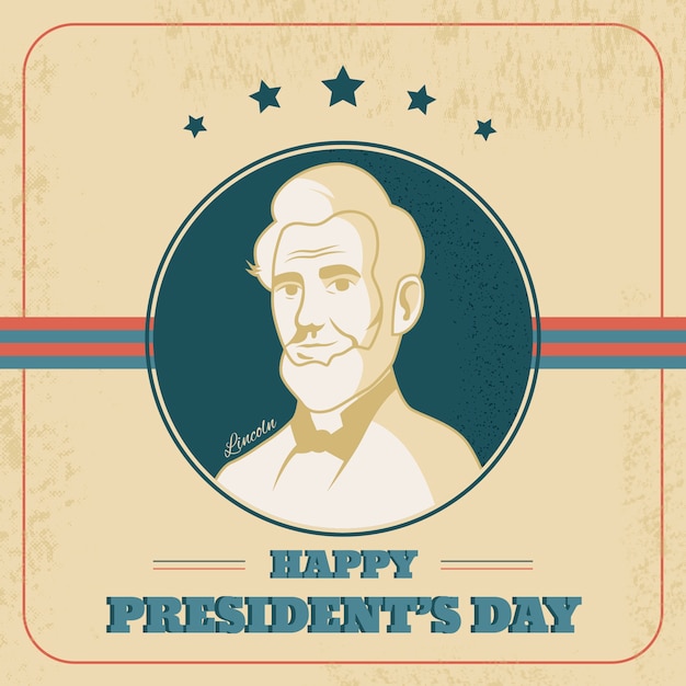 Free Vector vintage presidents day concept