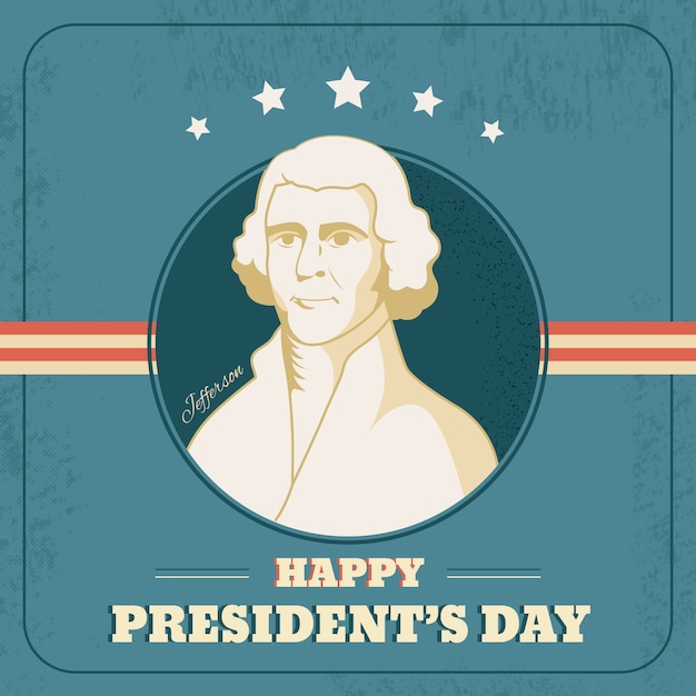 Free Vector vintage presidents day design