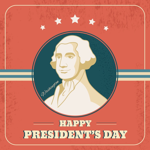 Free Vector vintage presidents day theme