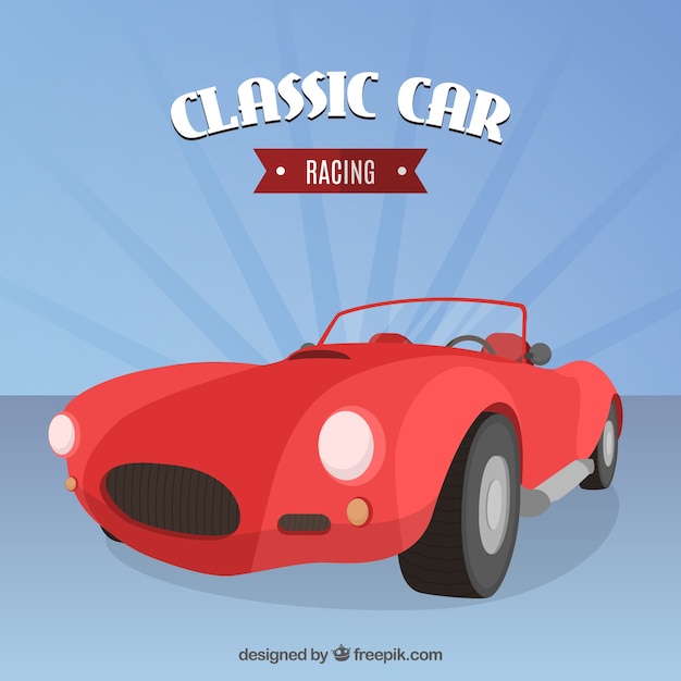 Free vector vintage racing car